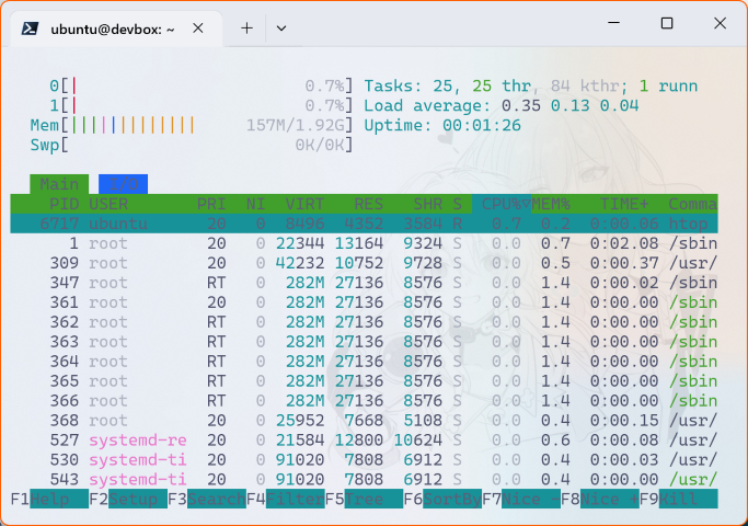 Jalankan htop